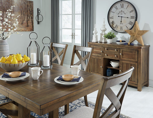 Moriville - Grayish Brown - Rectangular Dining Room Extension Table - Hornell Furniture Outlet