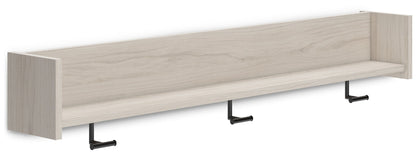 Socalle - Wall Mounted Coat Rack w/Shelf - Light Natural - Hornell Furniture Outlet
