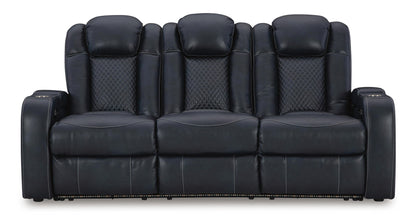 Fyne - dyme - Power Reclining Sofa With Adj Headrest - Hornell Furniture Outlet