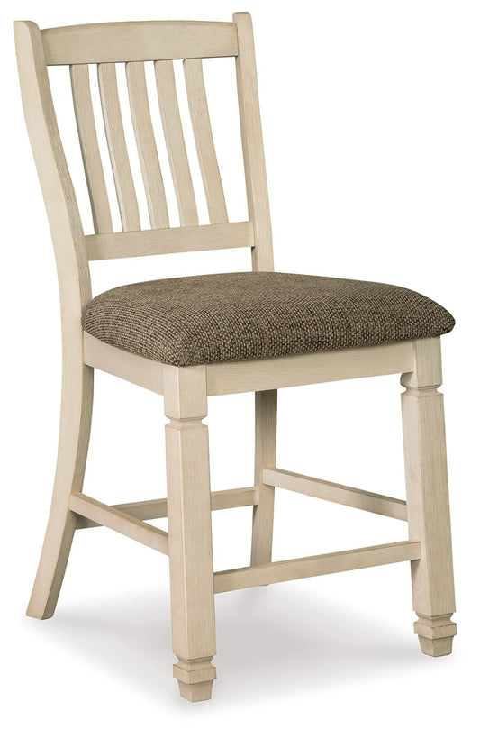 Bolanburg - Upholstered Barstool (Set of 2) - Beige - Hornell Furniture Outlet