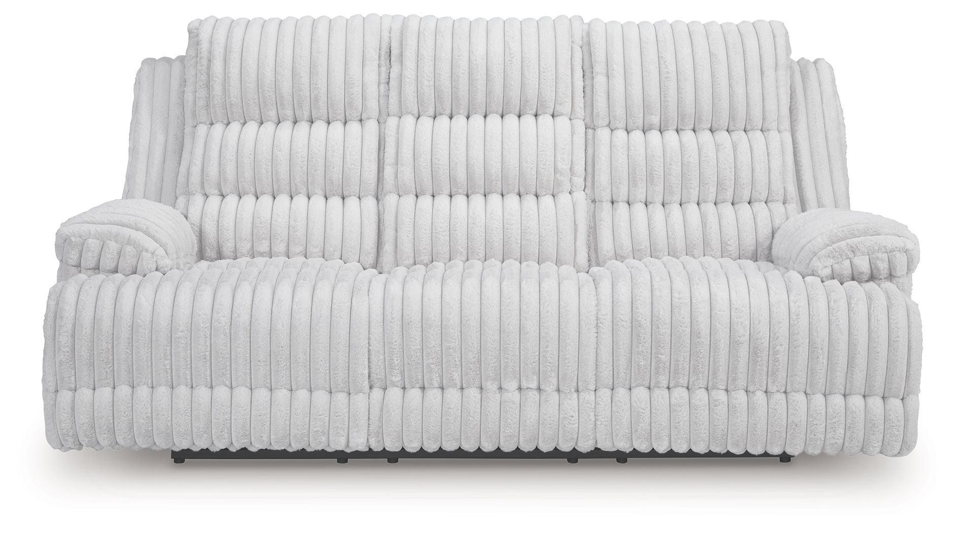 Rhines Falls - Alloy - Reclining Power Sofa With Drop Down Table - Hornell Furniture Outlet