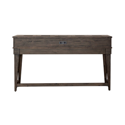 Arrowcreek - Console Bar Table - Dark Brown - Hornell Furniture Outlet