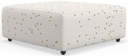 Sanctuary - Castered Cocktail Ottoman - Chalk - Hornell Furniture Outlet