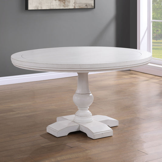 Warren - 54" Round Dining Table - White - Hornell Furniture Outlet