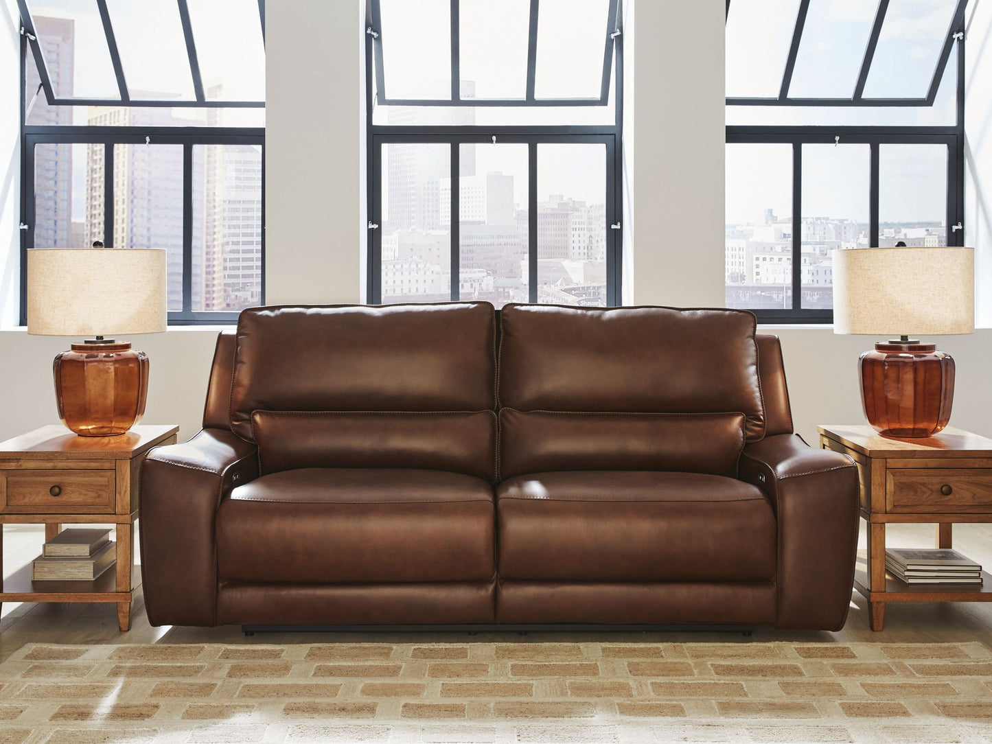 DeepWakes - 2 Seat Power Reclining Sofa With Adjustable Headrest - Hornell Furniture Outlet