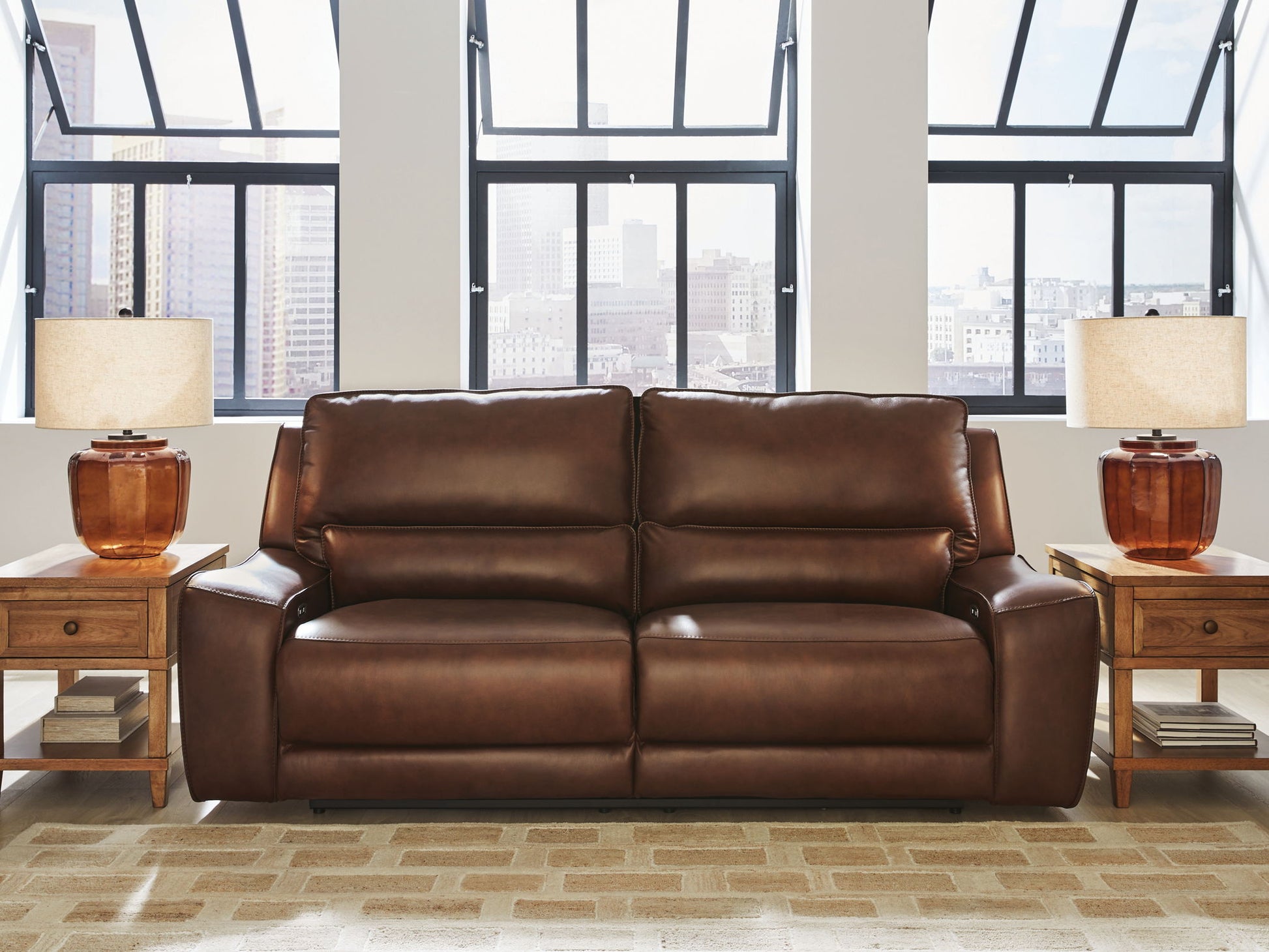 DeepWakes - 2 Seat Power Reclining Sofa With Adjustable Headrest - Hornell Furniture Outlet