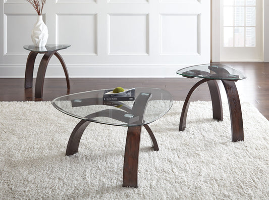 Pitman - 3 Piece Occasional Table Set - Brown - Hornell Furniture Outlet