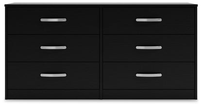 Finch - Six Drawer Dresser - Black - Hornell Furniture Outlet
