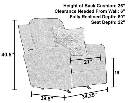 Calvin - Power Wall Hugger Recliner - Hornell Furniture Outlet