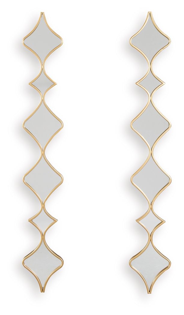 Harriswood - Gold Finish - Accent Mirror Set (Set of 2) - Hornell Furniture Outlet
