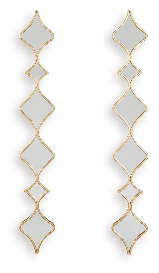 Harriswood - Gold Finish - Accent Mirror Set (Set of 2) - Hornell Furniture Outlet