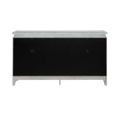 Reflections - 6 Drawer Dresser With Lights - White - Hornell Furniture Outlet