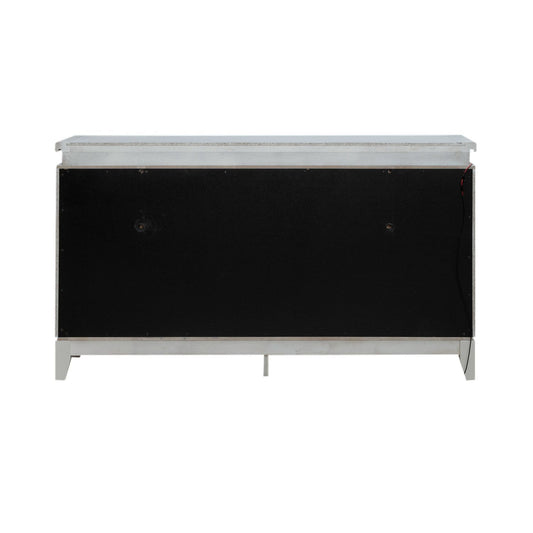Reflections - 6 Drawer Dresser With Lights - White - Hornell Furniture Outlet