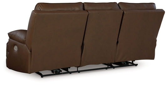Vonryan - Tobacco - Power Reclining Sofa With Adj Headrest - Hornell Furniture Outlet