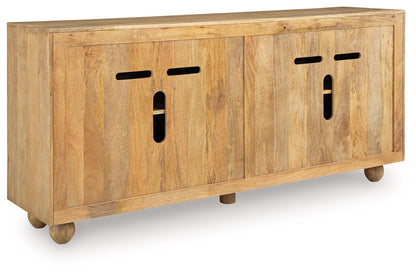 Niam - Light Antique Beige - Accent Cabinet - Hornell Furniture Outlet