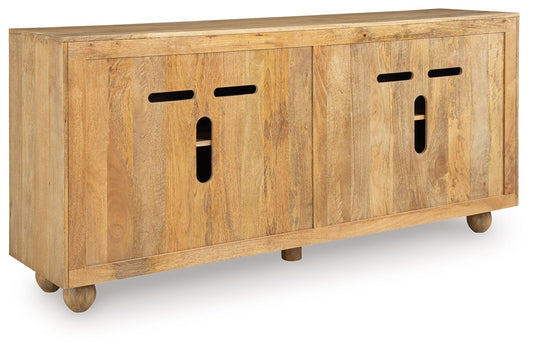 Niam - Light Antique Beige - Accent Cabinet - Hornell Furniture Outlet