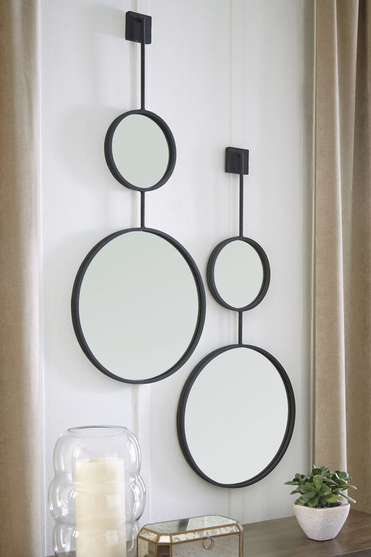 Brewer - Accent Mirror - Black - Hornell Furniture Outlet