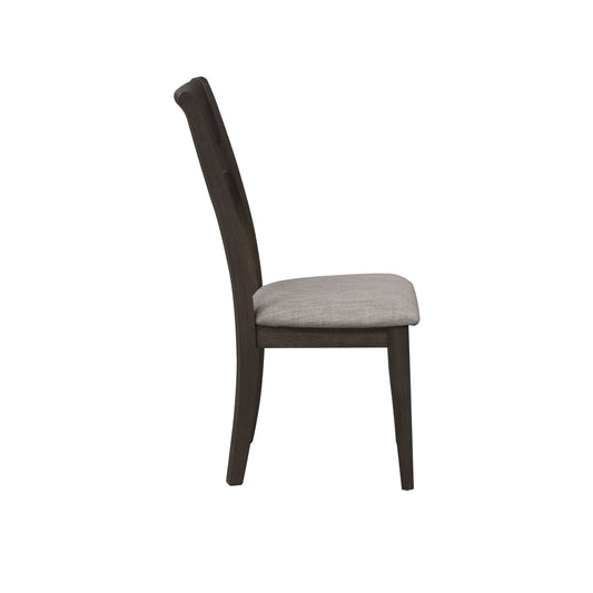 Double Bridge - Splat Back Side Chair - Dark Brown - Hornell Furniture Outlet