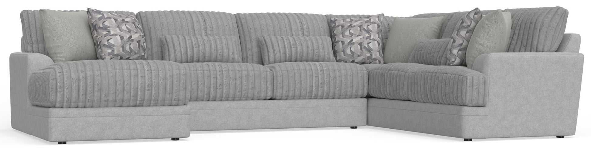 Titan - Sectional With Comfort Coil Seating And Accent Pillows Included - Hornell Furniture Outlet