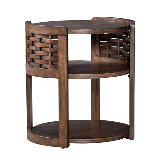 Warren Park - Round End Table - Brown - Hornell Furniture Outlet
