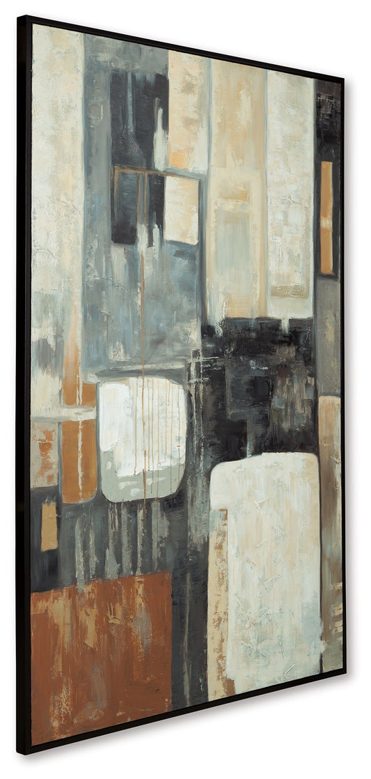 Howford - Brown / Black / Gray - Wall Art - Hornell Furniture Outlet