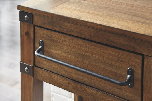 Roybeck - Light Brown / Bronze - Accent Cabinet - Hornell Furniture Outlet
