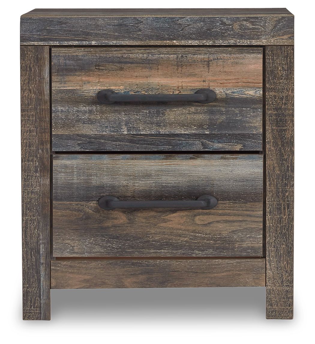 Drystan - Brown / Beige - Two Drawer Night Stand - Hornell Furniture Outlet
