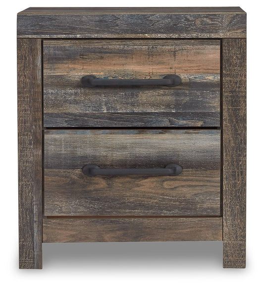 Drystan - Brown / Beige - Two Drawer Night Stand - Hornell Furniture Outlet