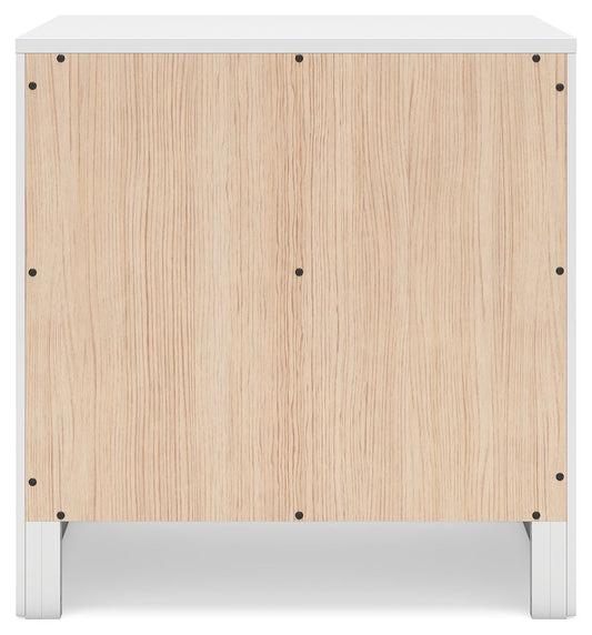 Binterglen - White - Two Drawer Night Stand - Hornell Furniture Outlet
