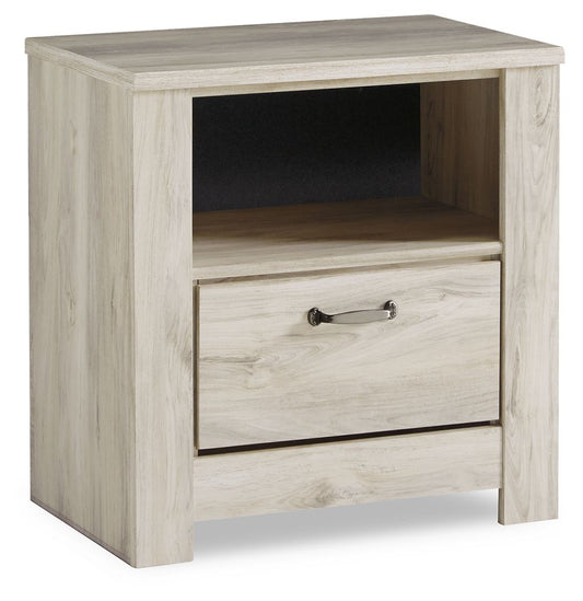 Bellaby - Whitewash - One Drawer Night Stand - Hornell Furniture Outlet