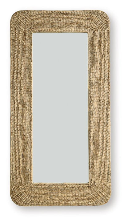 Norigan - Natural - Floor Mirror - Hornell Furniture Outlet