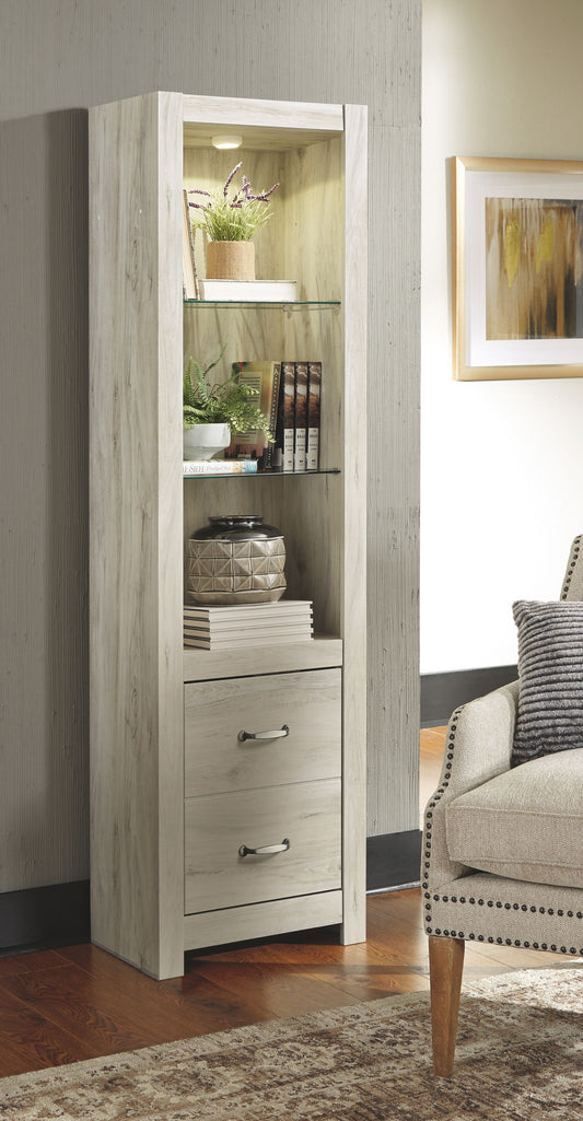 Bellaby - Whitewash - Entertainment Center - TV Stand With Faux Firebrick Fireplace Insert - Hornell Furniture Outlet