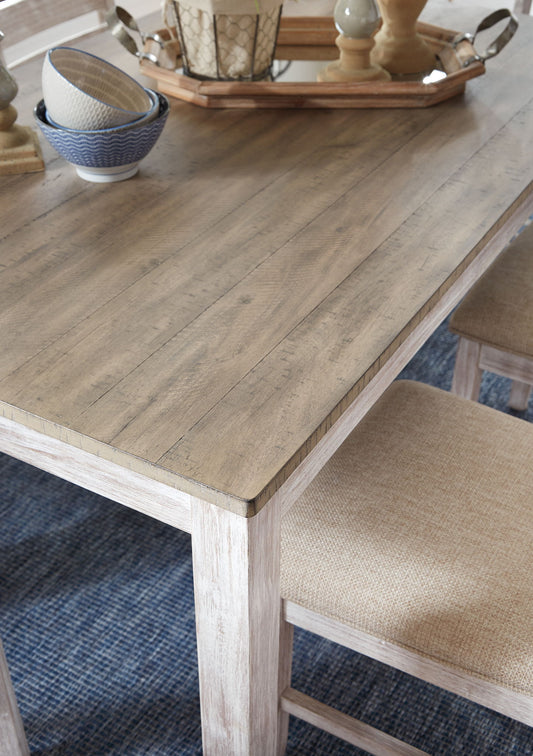 Skempton - White - RECT DRM Table w/Storage - Hornell Furniture Outlet