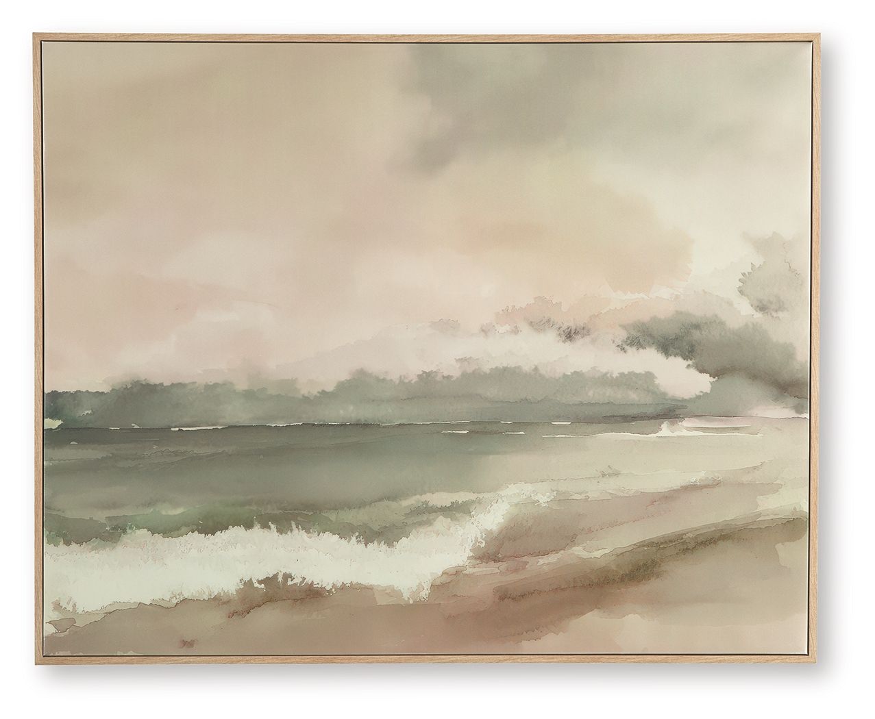 Vallus - Wall Art - Blush / Green / Gray - Hornell Furniture Outlet