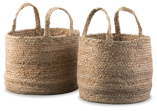Brayton - Basket Set (Set of 2) - Natural - Hornell Furniture Outlet