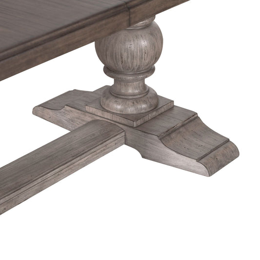 River Place - Trestle Table - Gray - Hornell Furniture Outlet