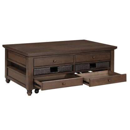 Oliver - 3 Piece Table Set - Brown - Hornell Furniture Outlet