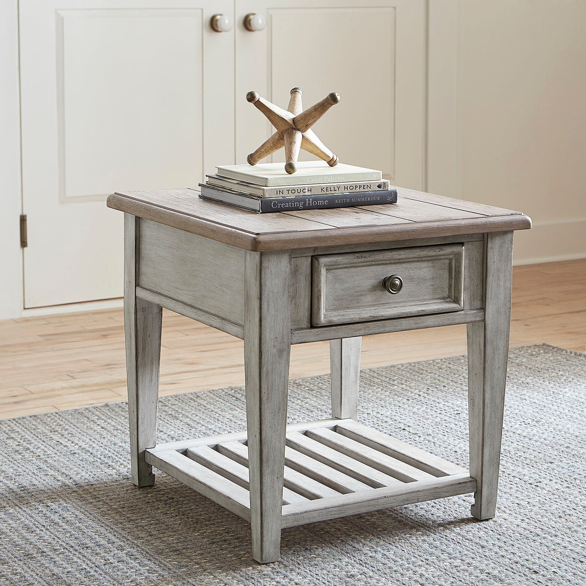 Heartland - Drawer End Table - White - Hornell Furniture Outlet