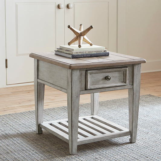 Heartland - Drawer End Table - White - Hornell Furniture Outlet