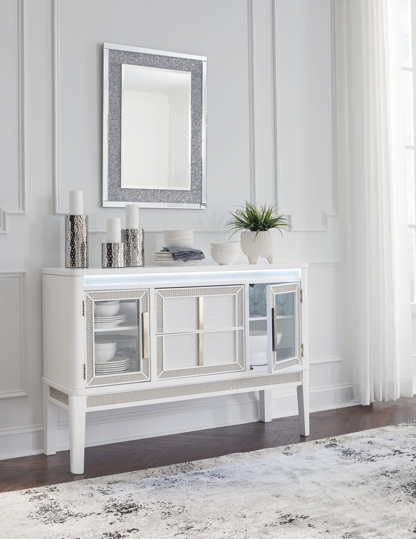 Chalanna - White - Dining Room Server - Hornell Furniture Outlet