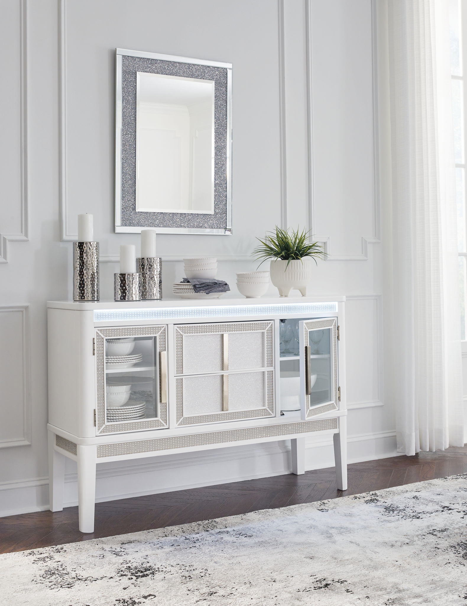 Chalanna - White - Dining Room Server - Hornell Furniture Outlet