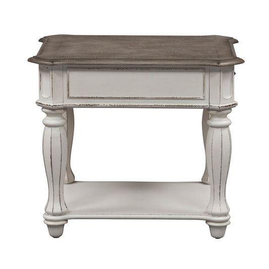 Magnolia Manor - End Table - White - Hornell Furniture Outlet