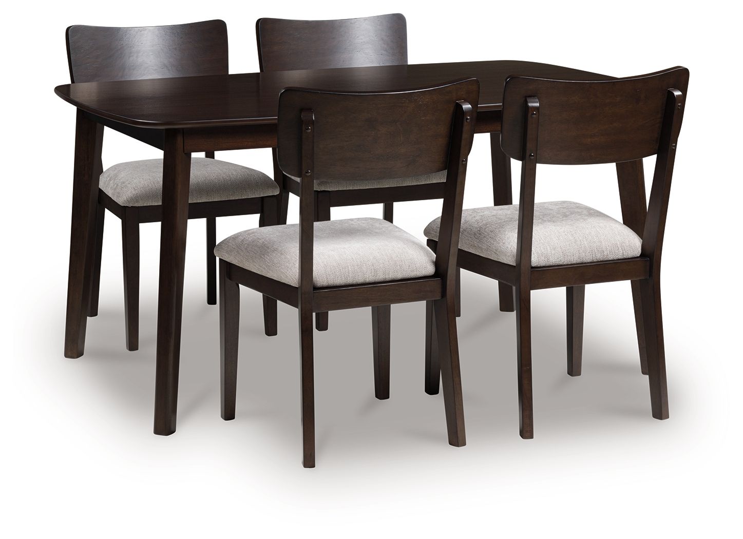 Mallenette - Merlot - Dining Room Table Set (Set of 5) - Hornell Furniture Outlet