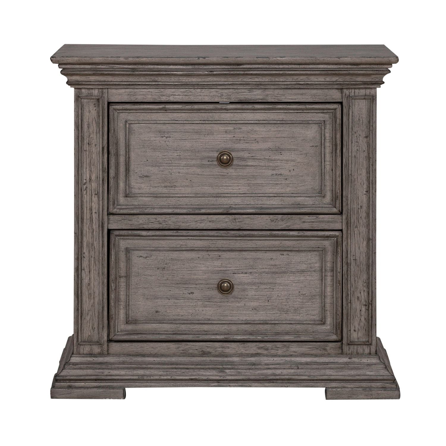 Big Valley - 2 Drawer Night Stand w/ Charging Station - Hornell Furniture Outlet