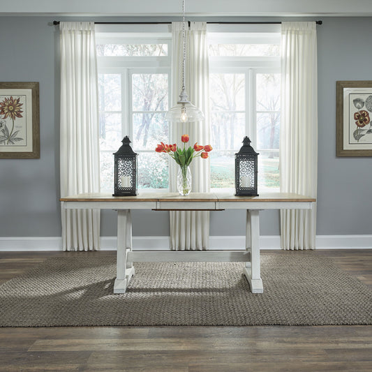 Lindsey Farm - Trestle Table - Hornell Furniture Outlet