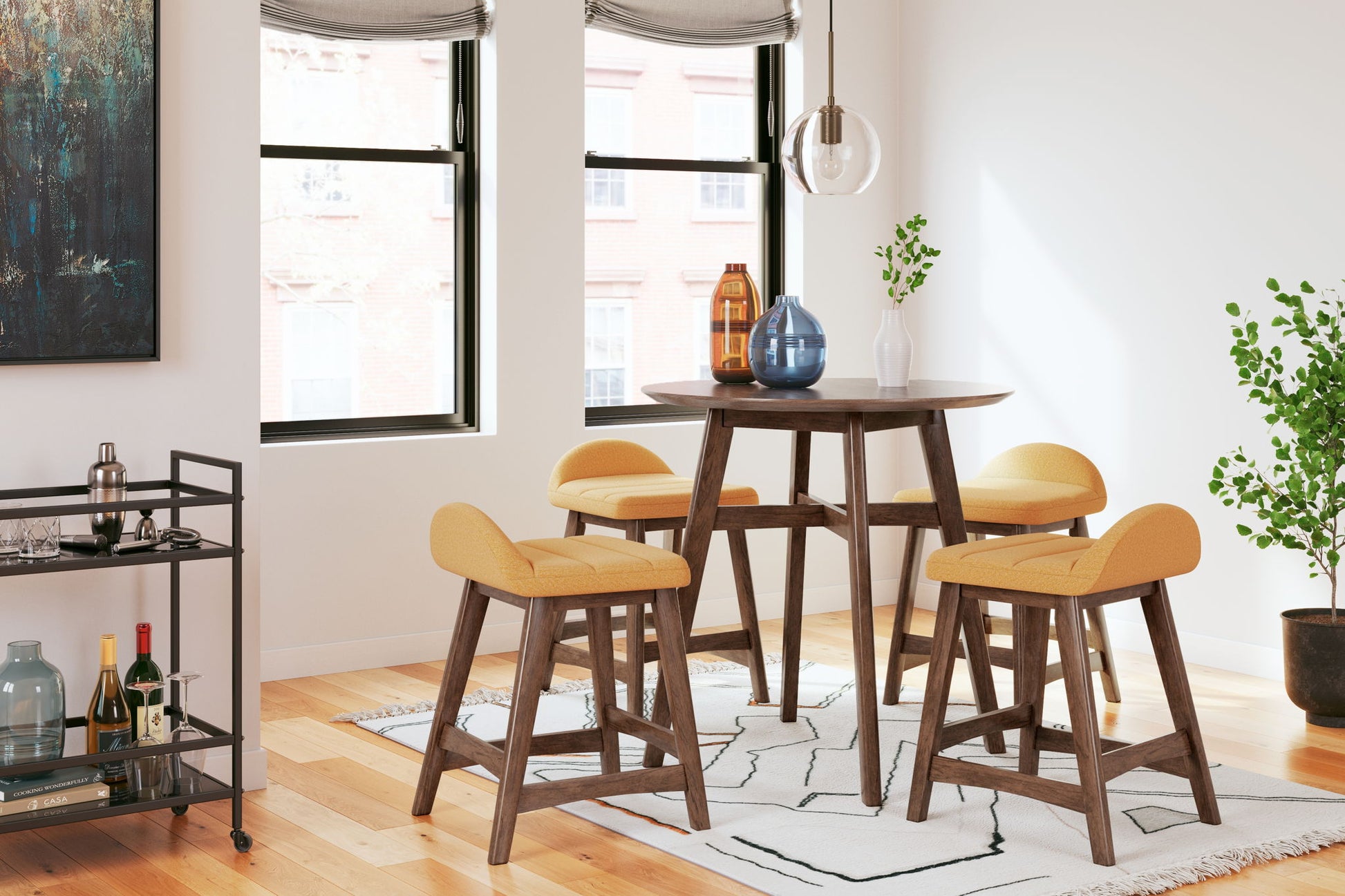 Lyncott - Upholstered Barstool (Set of 2) - Hornell Furniture Outlet