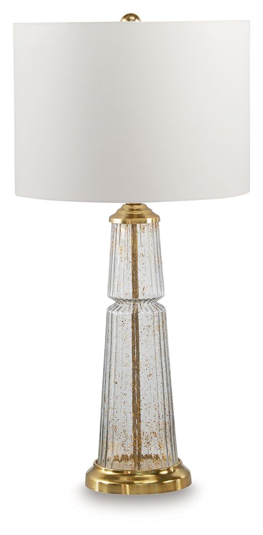 Bakersboro - Clear / Gold Finish - Glass Table Lamp - Hornell Furniture Outlet