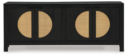 Cliffiings - Black / Natural - Accent Cabinet - Hornell Furniture Outlet