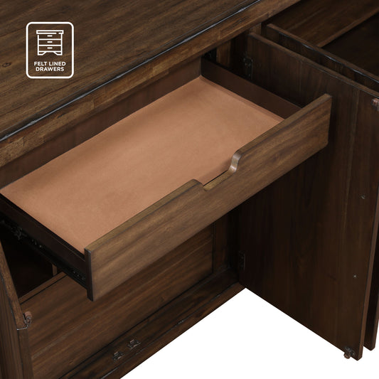 Auburn - Server - Dark Brown - Hornell Furniture Outlet