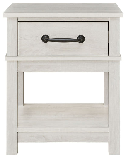 Dorrinson - White - One Drawer Night Stand - Hornell Furniture Outlet